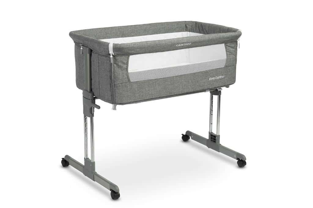 Caretero Sleep2gether - Graphite Co-sleeper cot for peaceful baby sleep