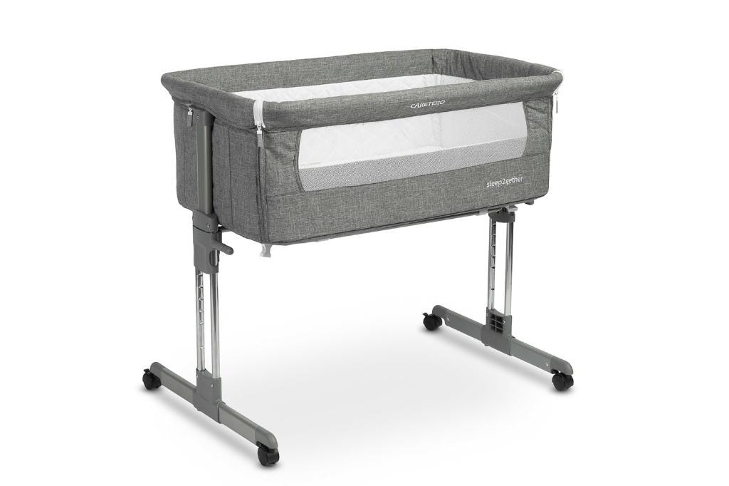 Caretero Sleep2gether - Graphite Co-sleeper cot for peaceful baby sleep