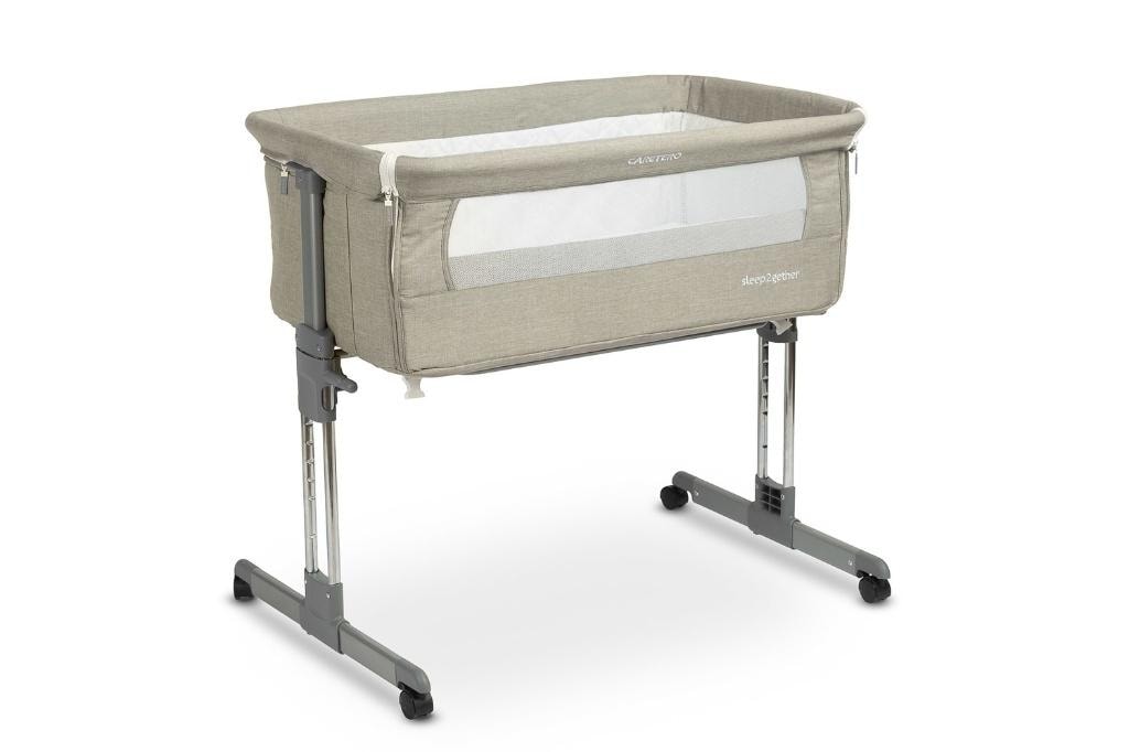Caretero Sleep2gether - Bedside crib grey for your child