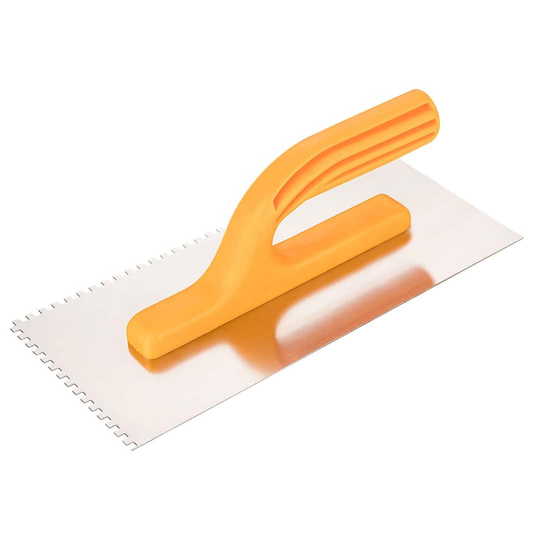 TOPEX Notched trowel for adhesive 4 x 4 x 4 mm, 280 x 130 mm - ideal for tiles