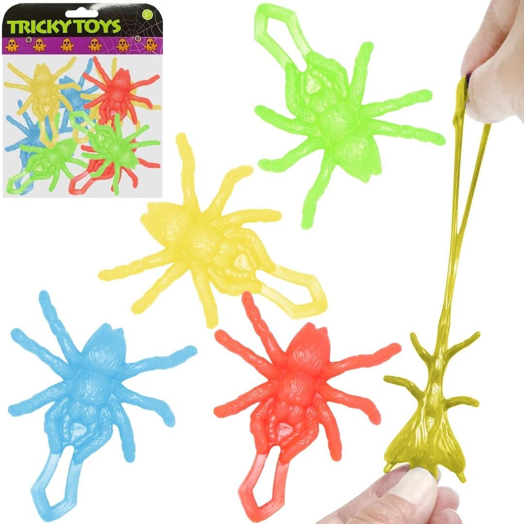 Tricky Toys Spiders for slingshot - stretchable and sticky 8 pieces