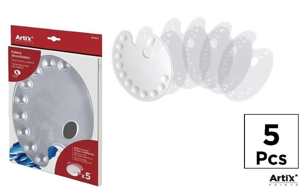 Artix Painting palette plastic 22x28cm 5pcs - ideal for every artist