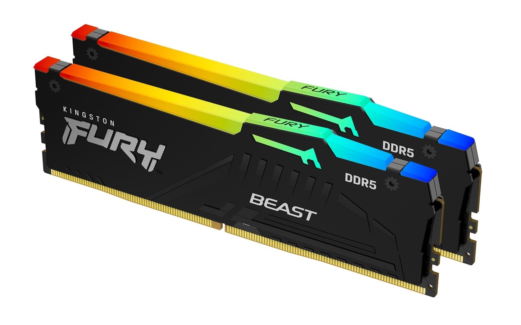 Kingston FURY DDR5 64GB (2x32GB) 6000MHz CL36 Beast Black RGB EXPO - RAM for gamers and professionals