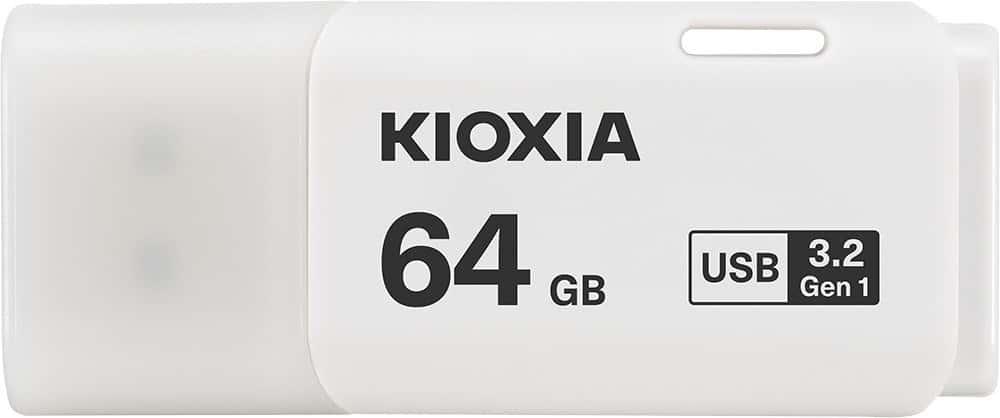 KIOXIA Hayabusa U301 - USB Flash Drive 64GB White - fast data transfer