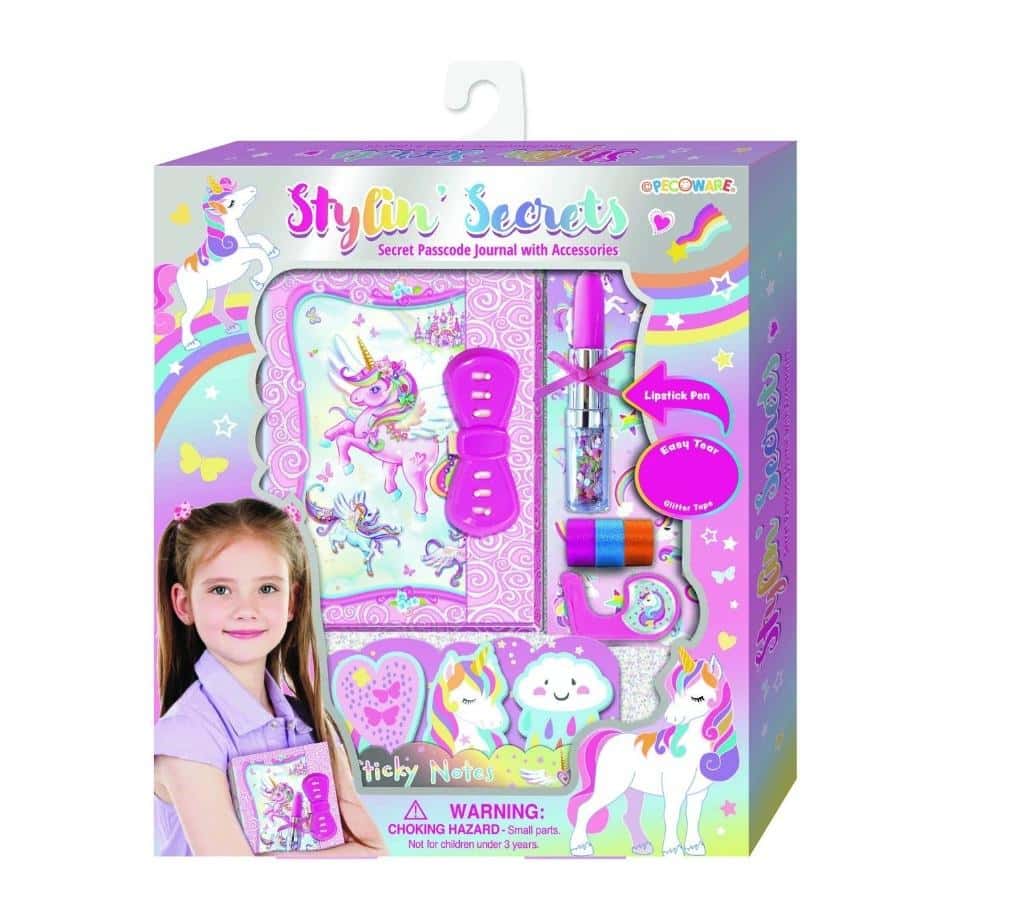 Pecoware Password Diary with Unicorn Pen - perfect gift for a girl