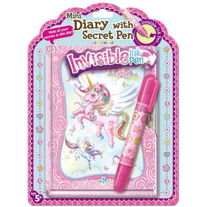 Pecoware Diary with invisible pen Unicorn - perfect gift for children