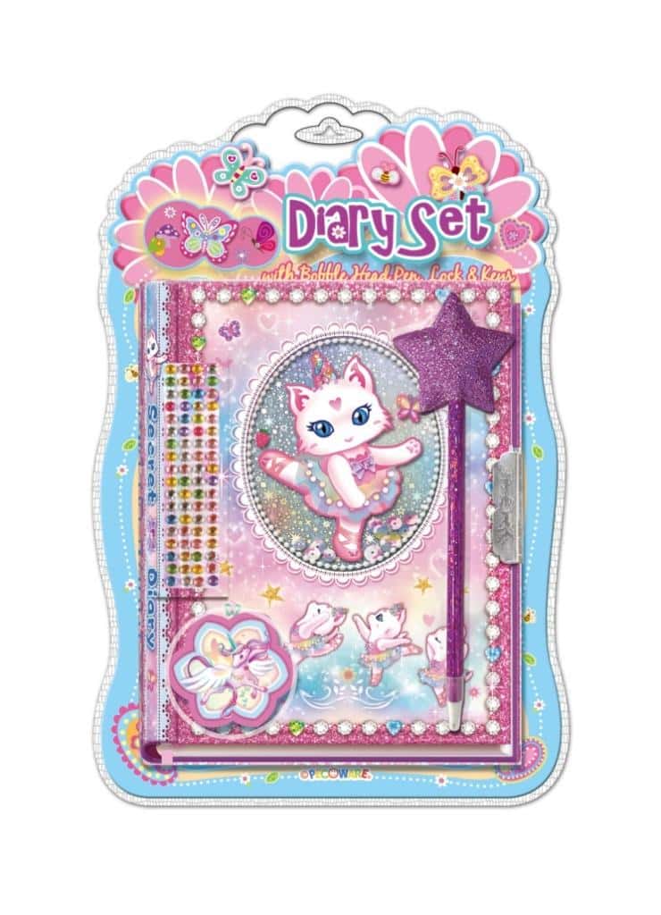 Diary Cat Ballerina with pen - perfect gift for a girl