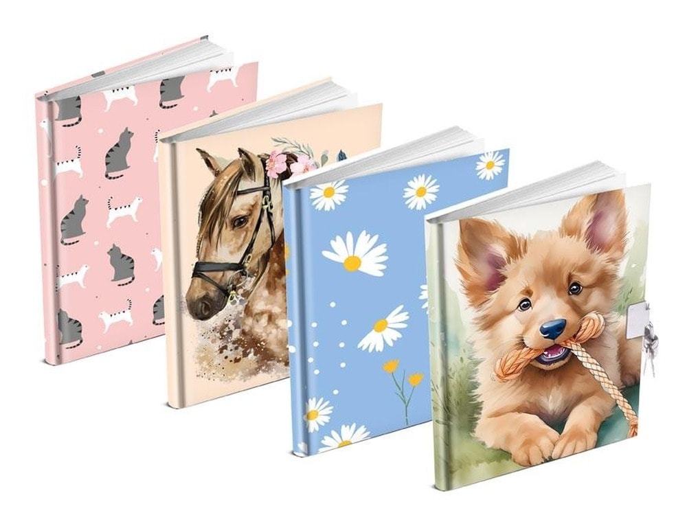 Diary with lock MIX - perfect as a gift