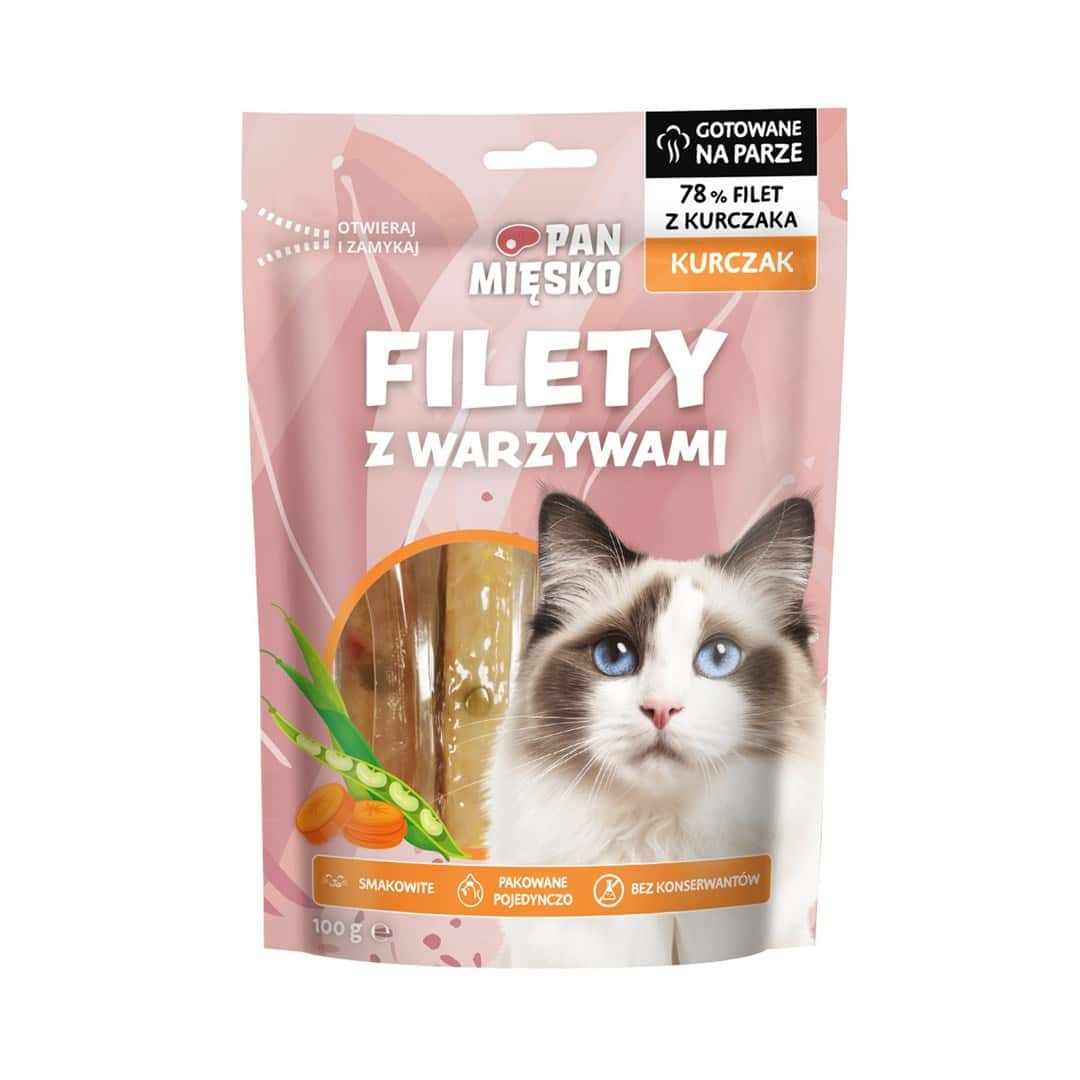 Pan Mięsko Cat Treat - Chicken Fillets with Vegetables 100g