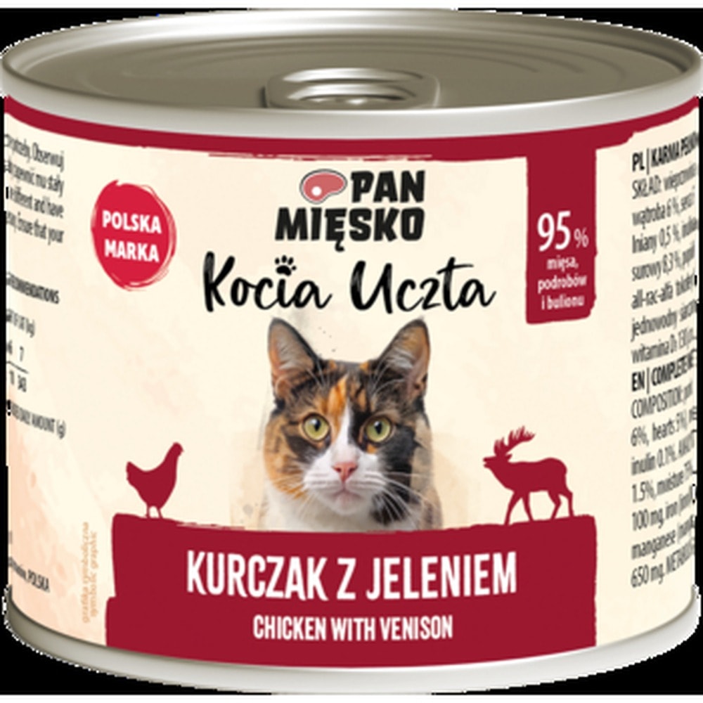 Pan Mięsko Cat Feast - Chicken with venison 200g - a tasty feast for your cat