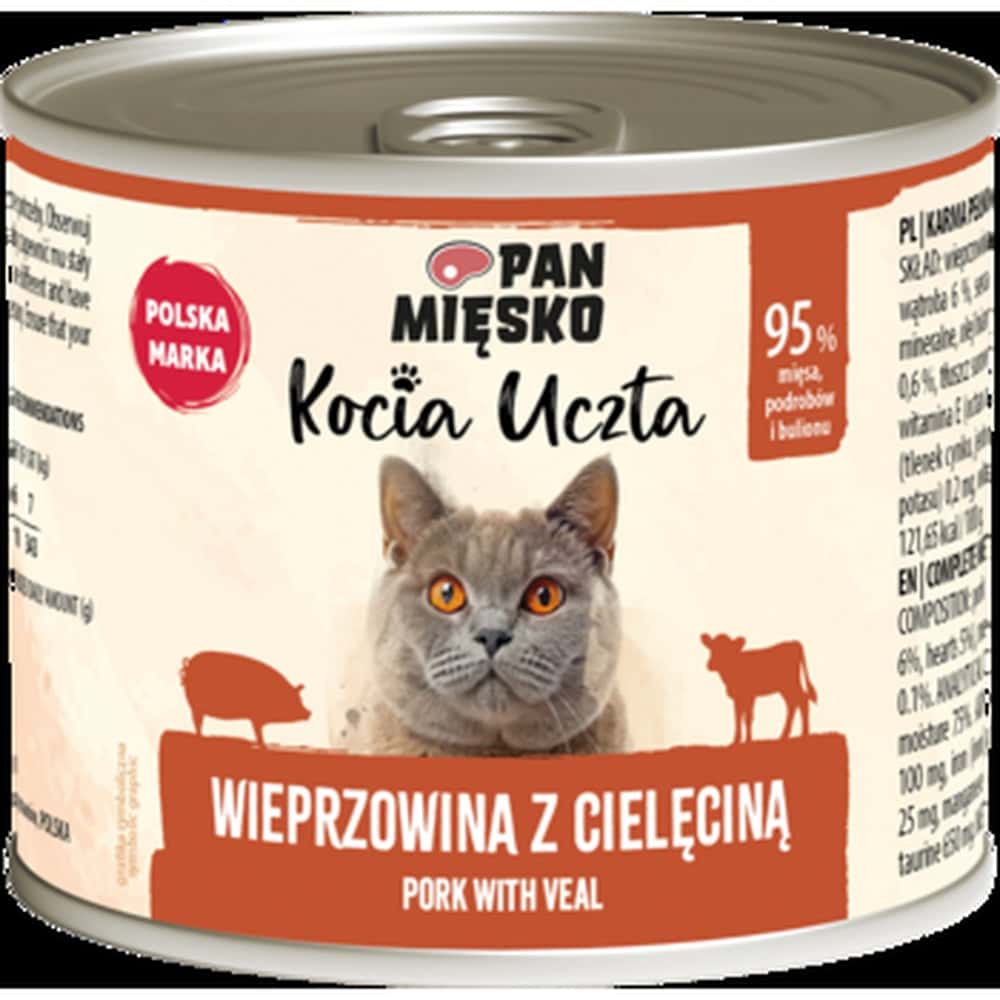 Pan Mięsko Cat Feast - Pork with Veal 200g for Your Cat
