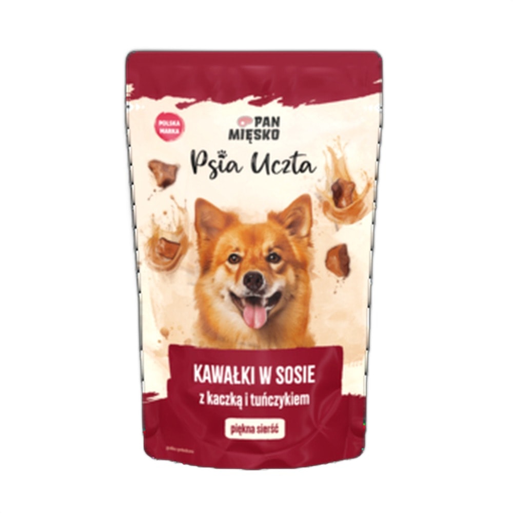 Pan Mięsko Dog Feast - Pieces in sauce with duck and tuna 150 g