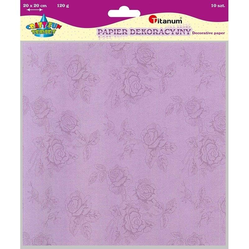Titanum Decorative paper embossed roses mix 10 pieces - ideal for scrapbooking