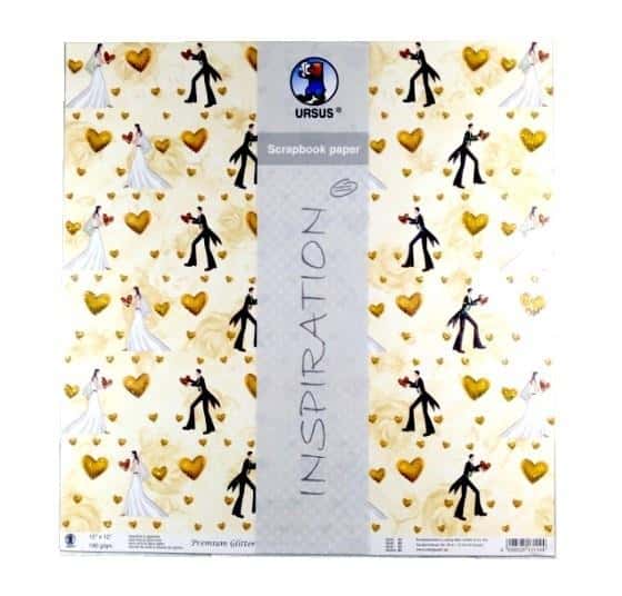 Wedding Scrapbooking Paper - 5 sheets of elegance for your memories