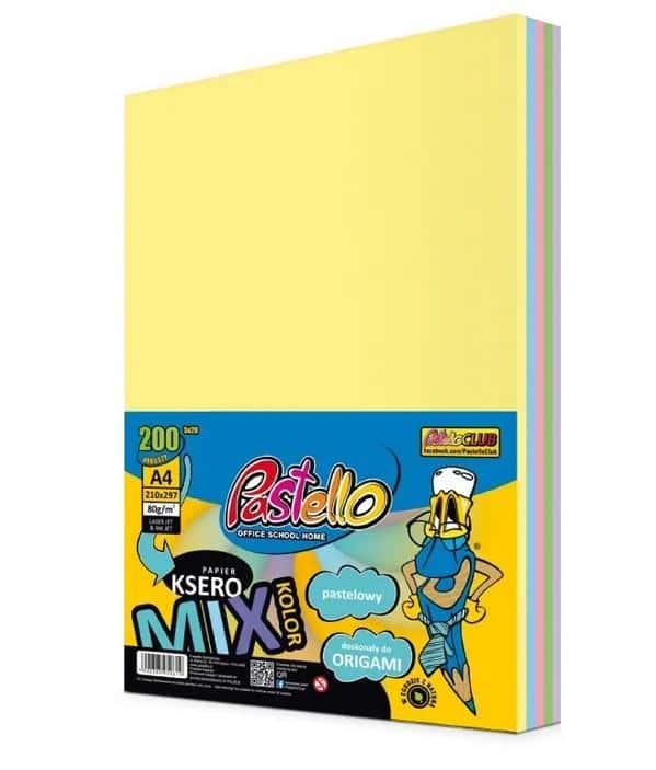 Alfa Pastello A4 Copier Paper - 5 Pastel Colors, 200 Sheets