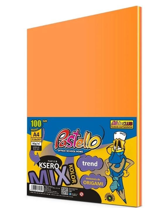 Alfa Pastello Copy paper A4 80g - 5 colors orange, 100 sheets