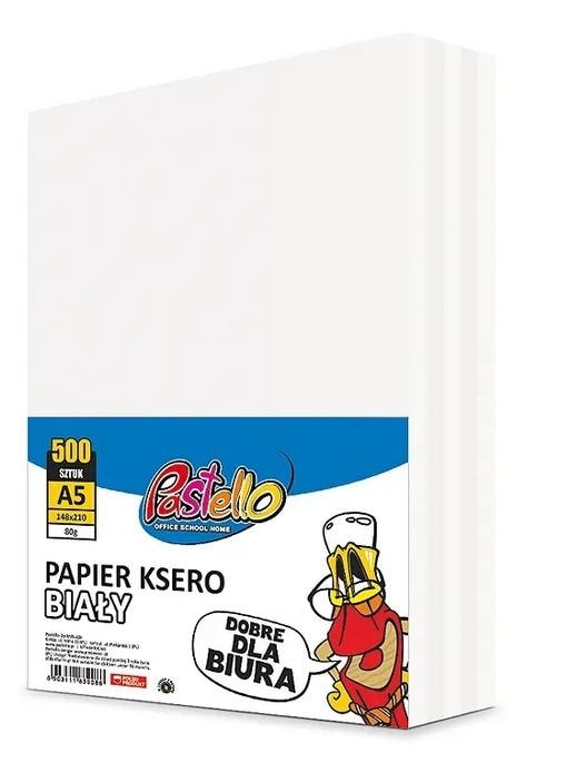 Copy paper A5 80g - 500 sheets of white paper for printer