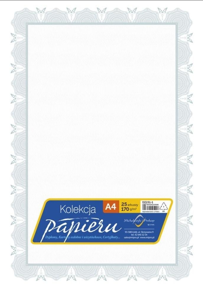Michalczyk and Prokop Decorative Paper A4 - Certificate Diploma 170g/m2