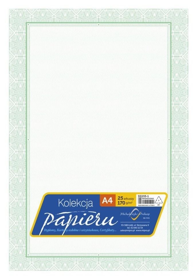 Michalczyk i Prokop Decorative paper A4 - certificate, diploma, 170g/m2, 25 sheets
