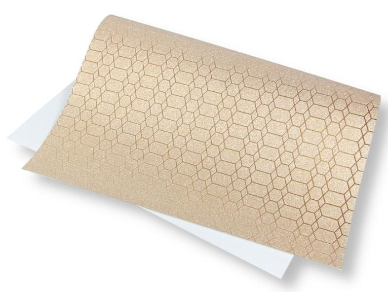 Glitter decorative paper gold - ideal for cards and decorations