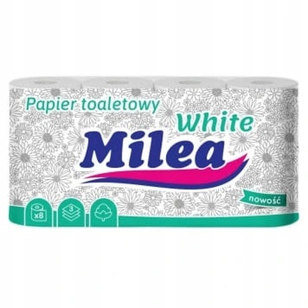 Milea Toilet paper white 3-ply - soft and durable