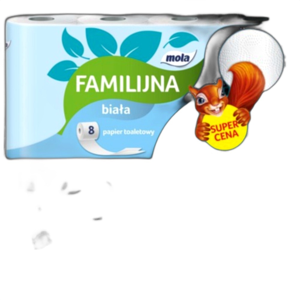 Mola Familijna White - Toilet paper 8 rolls for the whole family