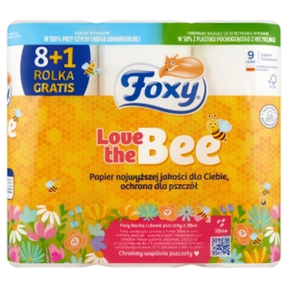 Foxy Love Bee - Gentle toilet paper 9 rolls