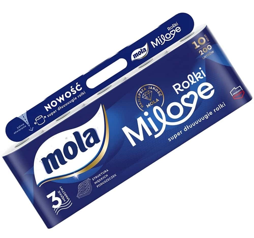 MOLA Toilet paper white - 10 rolls comfort and hygiene