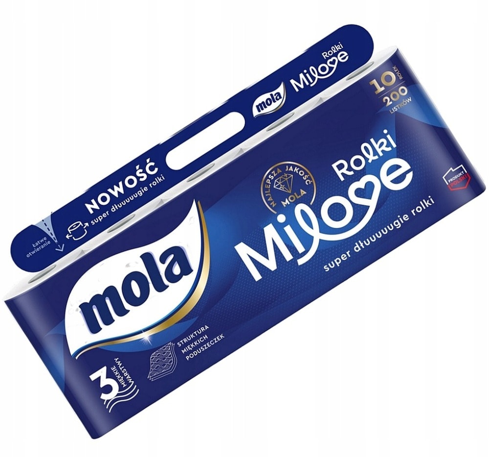 MOLA Toilet paper white - 10 rolls comfort and hygiene