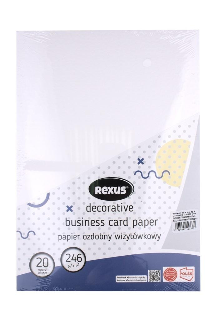 Beniamin Business card paper A4 white Big Hammer design - ideal for business cards