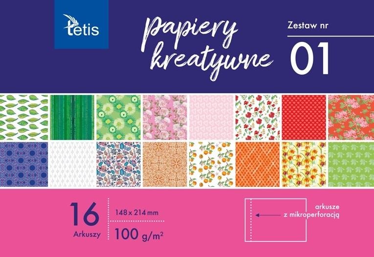 Tetis Creative Papers A5 - 16 sheets ideal for scrapbooking