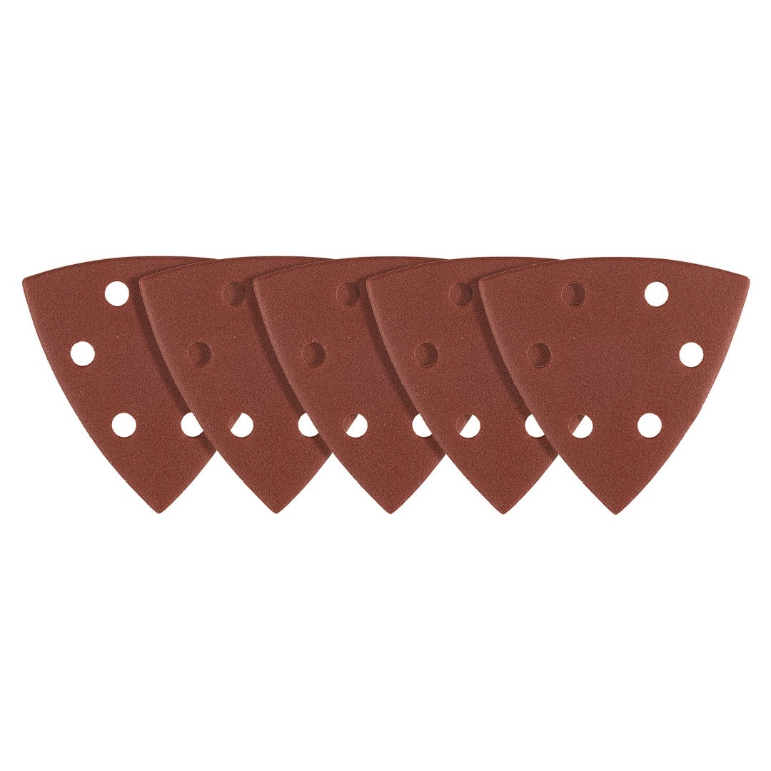 GRAPHITE Delta sanding papers with Velcro 93 x 93 mm, P60, 5 pieces - ideal for sanding