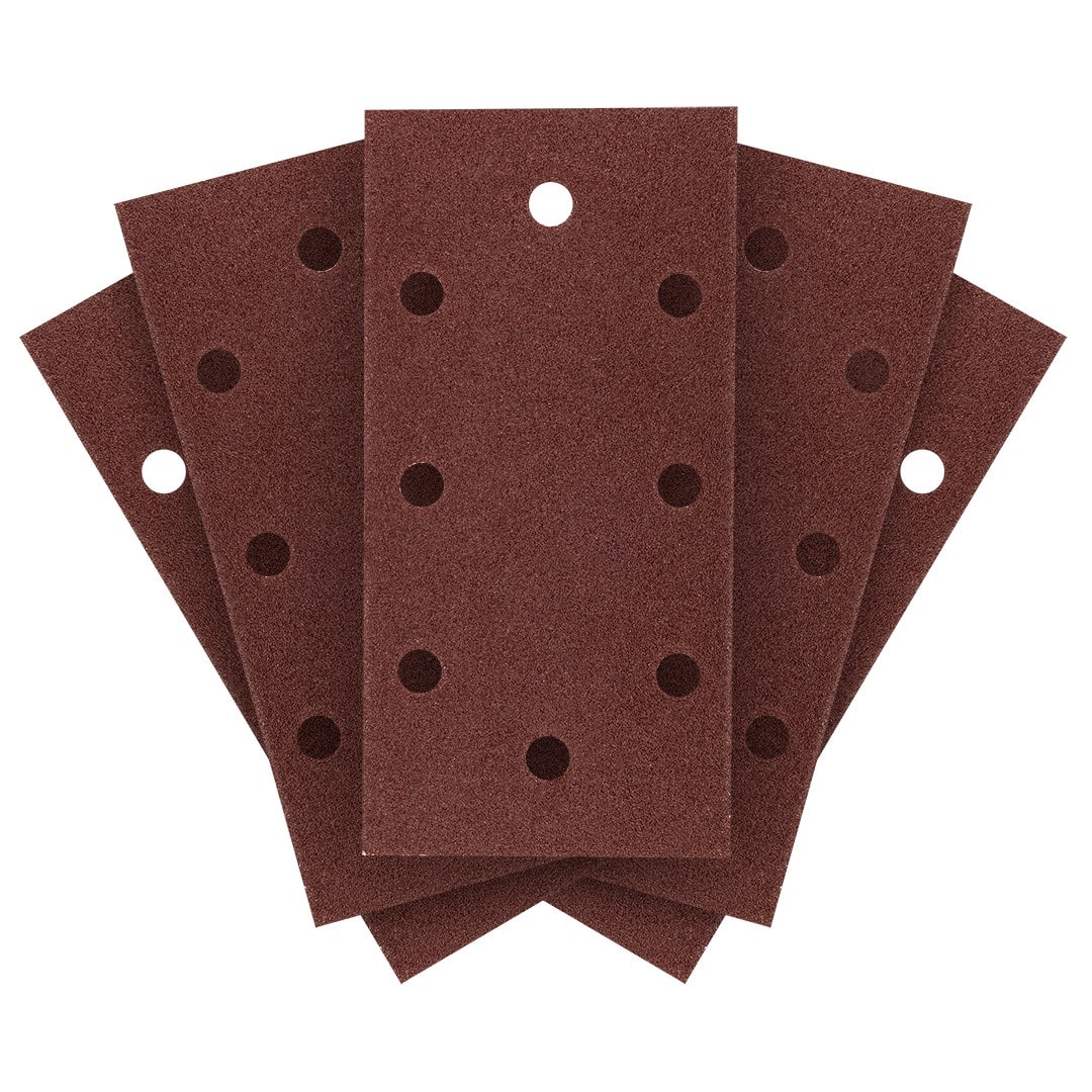 GRAPHITE Sanding papers with Velcro 93 x 185 mm, P100, 5 pieces