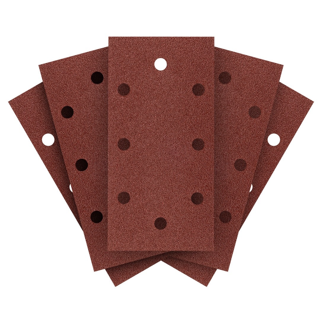 GRAPHITE Sanding papers with Velcro 93 x 185 mm, P80, 5 pieces - ideal for sanding