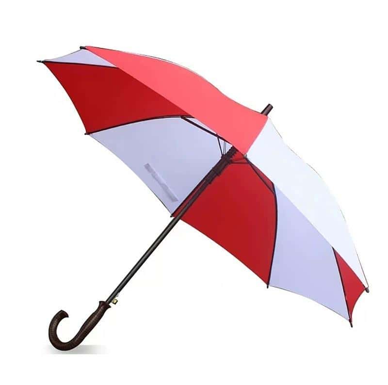 Automatically opening umbrella white-red - perfect for rainy days