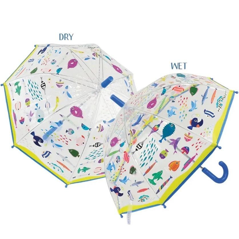 Floss & Rock Color Changing Umbrella Ocean - perfect for rainy days