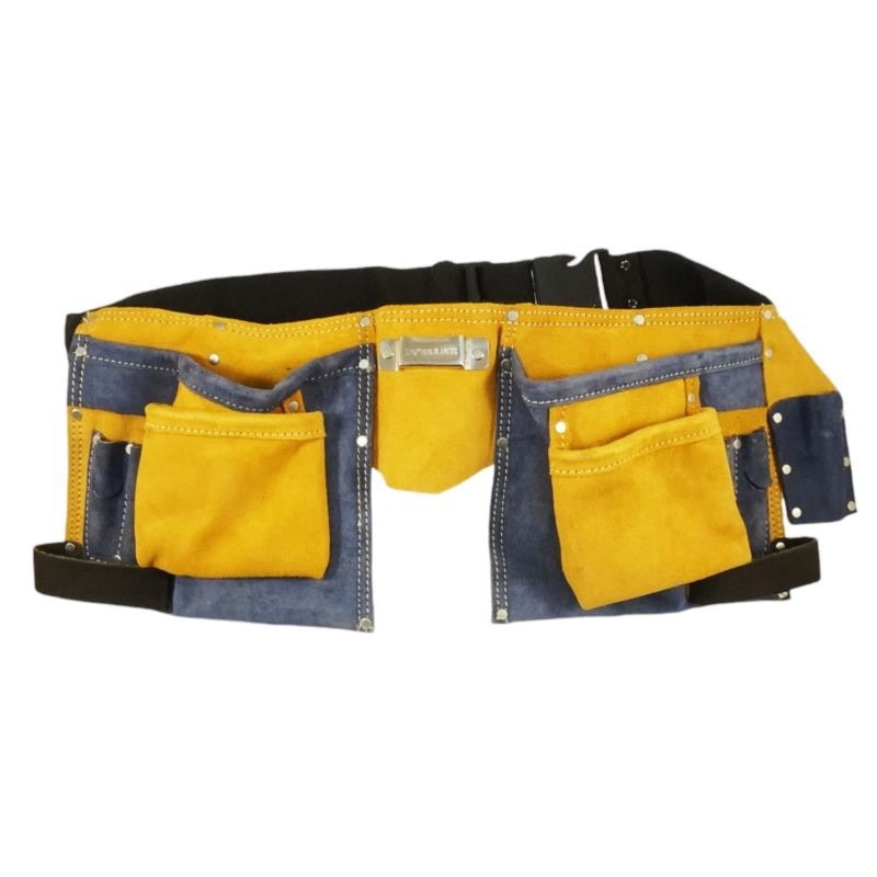 Leather Tool Belt with 10 Pockets - ideal for professionals