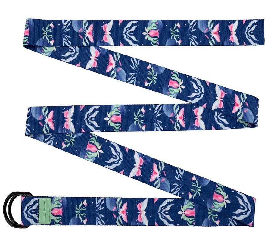 The Bloom Mat Yoga strap navy blue - ideal for stretching
