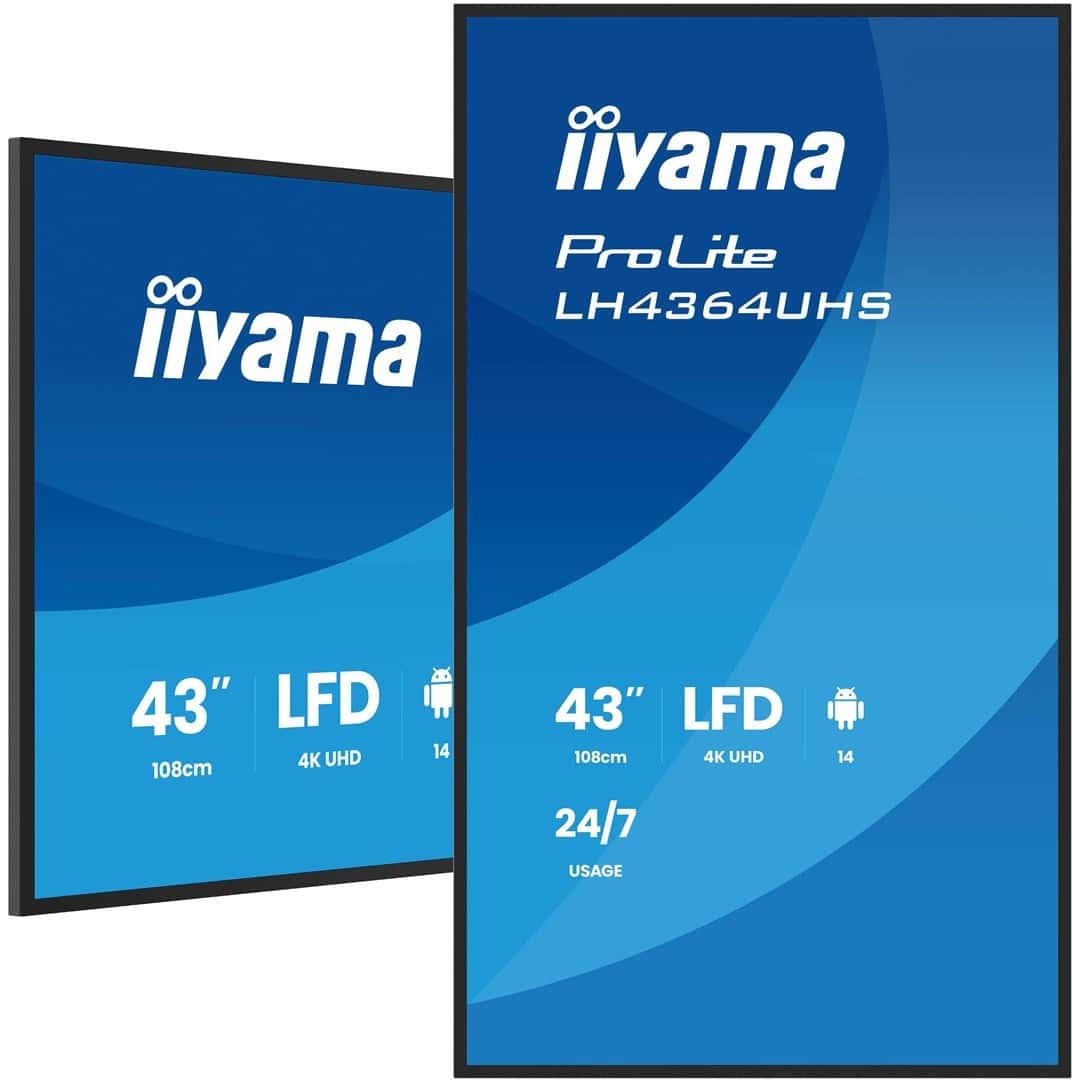 iiyama LH4364UHS-B1AG - 43 inch LCD UHD Flat Panel perfect for the office