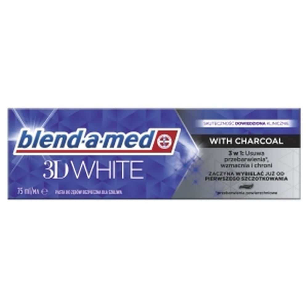 Blend-a-Med 3D White Charcoal Toothpaste - Whitening and protection - for a dazzling smile