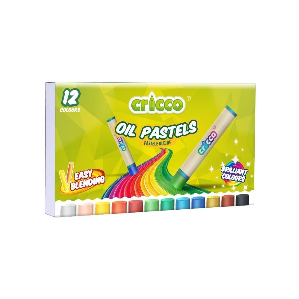 Cricco Oil pastels 12 colors - ideal for developing creativity