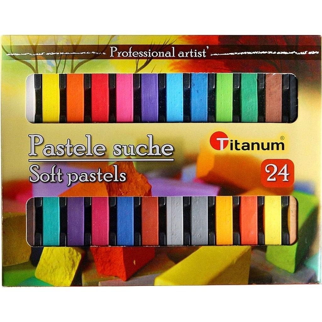 Titanum Dry Pastels - 24 colors for artists