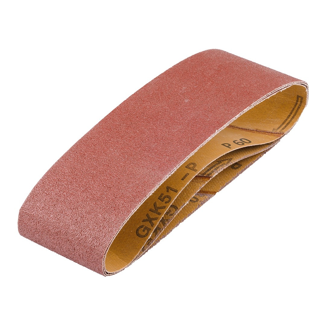 GRAPHITE Endless sanding belts 75 x 533 mm, P60, 3 pieces - ideal for sanding