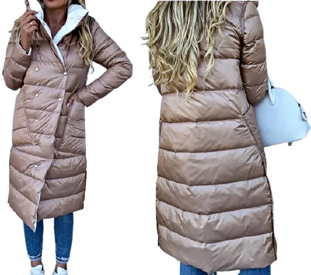 Women's reversible coat beige size 44 - perfect for any occasion