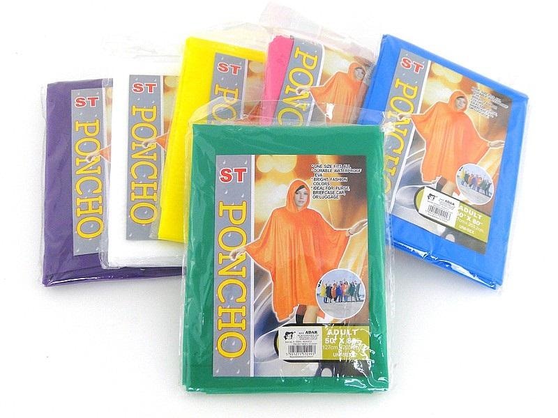 Raincoat poncho mix colors - perfect for rainy days