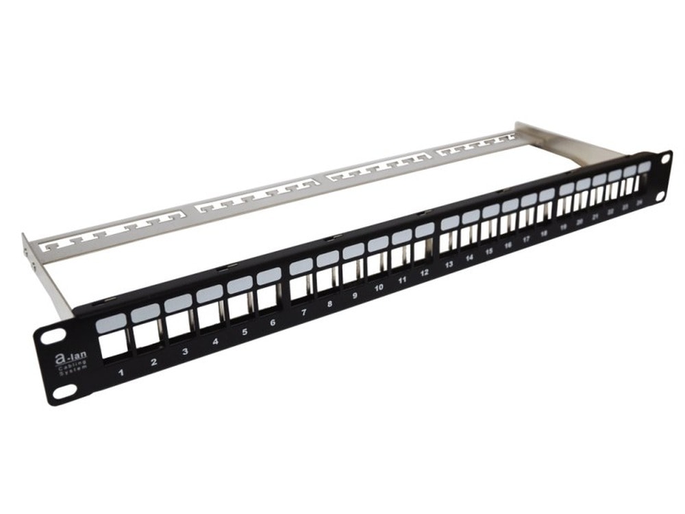 A-LAN Patch panel PK020 - 24 ports RJ-45 1U 19 inch
