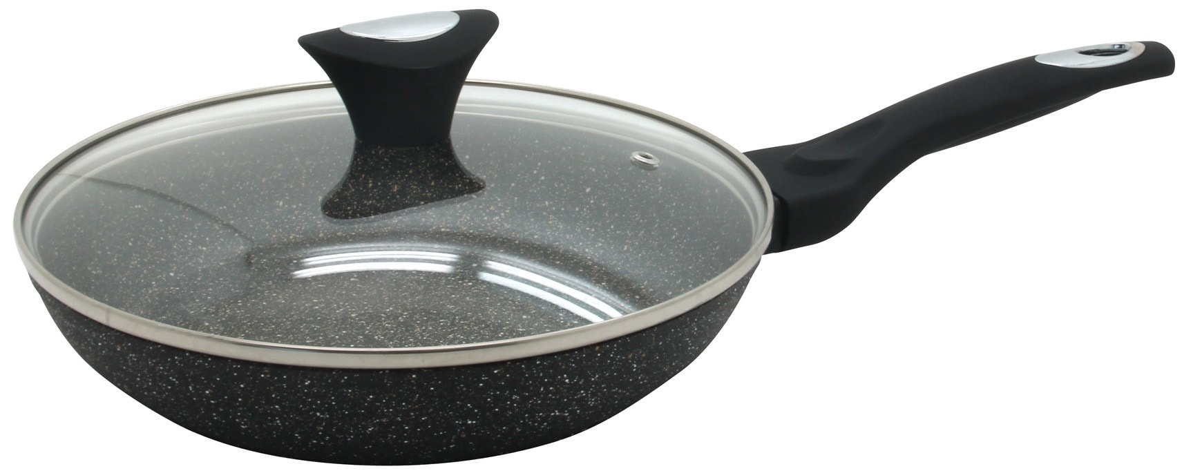 Klausberg Aluminum frying pan with lid gray marble Ø30cm - ideal for frying