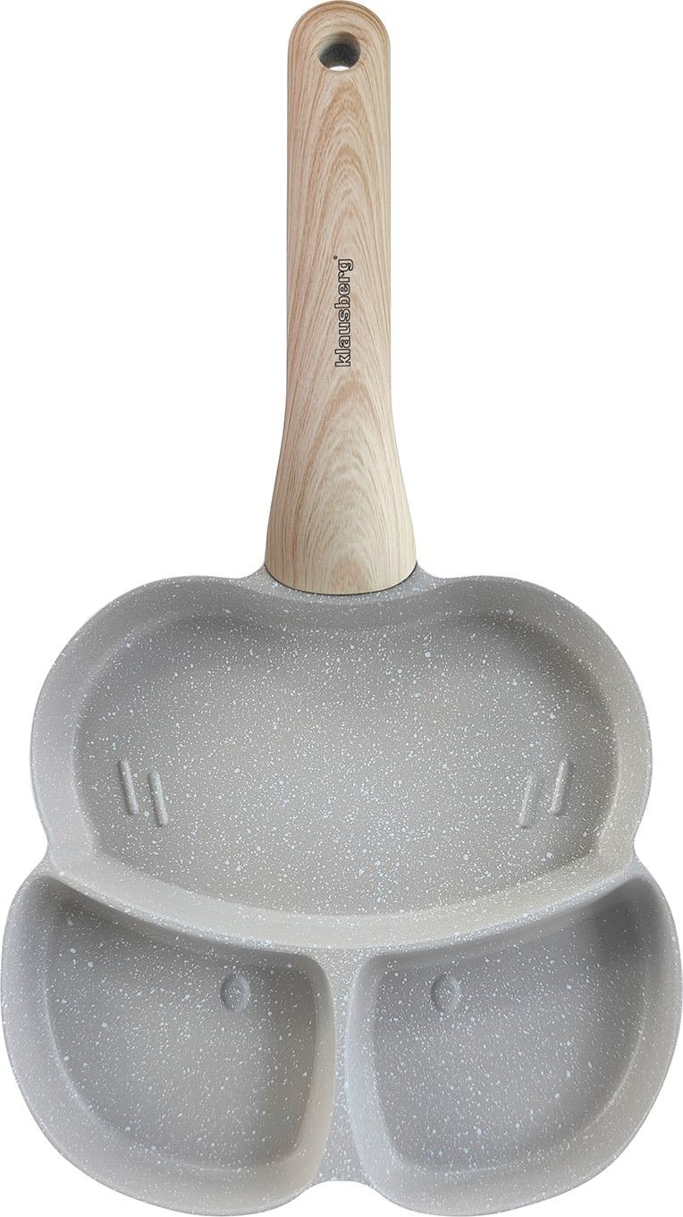 Klausberg Non-stick frying pan - 3 sections for a perfect breakfast