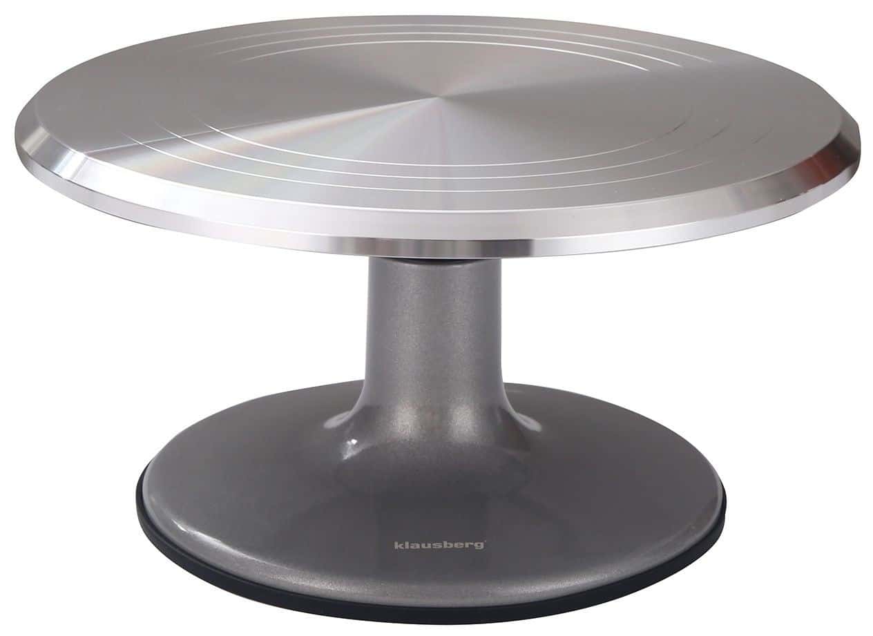 Klausberg Rotating stainless steel cake stand 25.5 cm - perfect for cake decorating