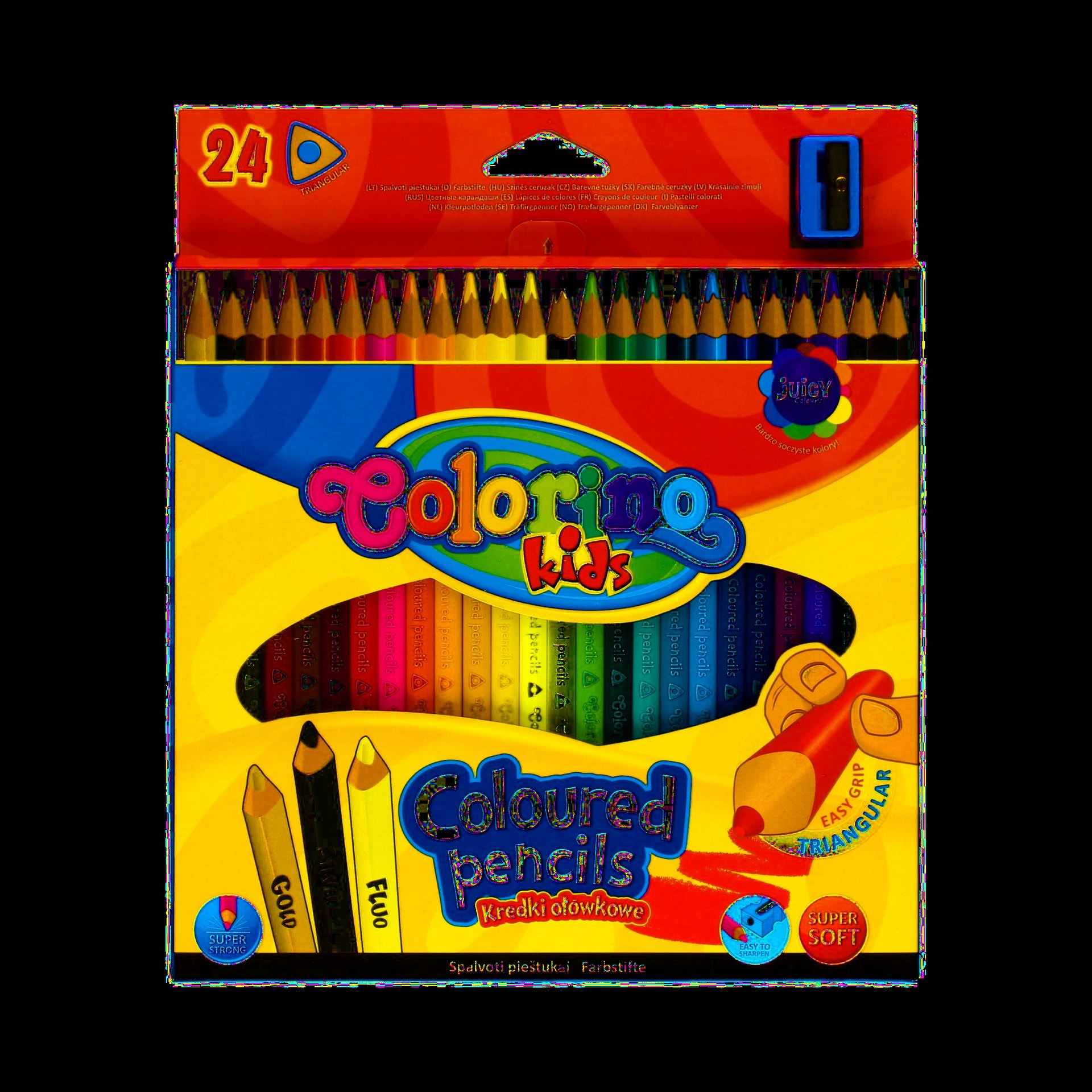 PATIO Colorino Kids Triangular crayons 24 colors - ergonomic for children